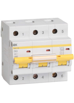KARAT Автоматический выключатель ВА47-100 3P D 40А 10кА IEK