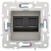 SKANDY Розетка компьютерная двойная RJ45 кат.6 SK-K04N металл никель IEK