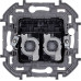 INSPIRIA Розетка компьютерная двойная RJ45 категория 5Е UTP антрацит
