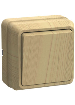 OKTAVA Выключатель 1-клавишный для открытой установки 10А ВС20-1-0-ОС сосна IEK