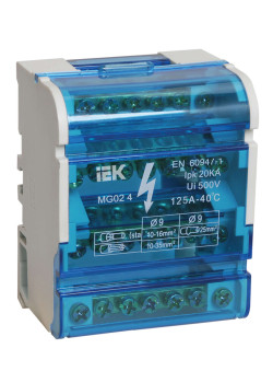 Шины на DIN-рейку в корпусе (кросс-модуль) ШНК 4х7 3L+PEN IEK