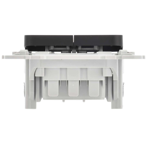 FLITE Выключатель 2-клавишный 10А ВС12-1-0-ФлЧ черный IEK