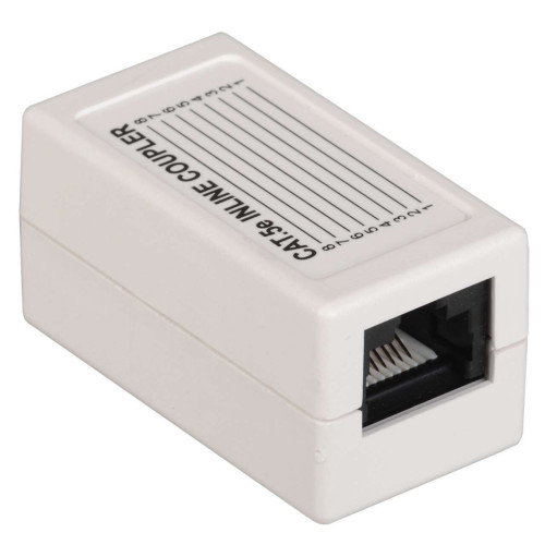 ITK Проходной адаптер кат.5E UTP тип RJ45-RJ45 (8P8C) белый