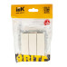 BRITE Выключатель 3-клавишный 10А ВС10-3-0-БрКр бежевый IEK