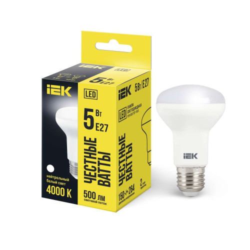 Лампа светодиодная R63 рефлектор 5Вт 230В 4000К E27 IEK