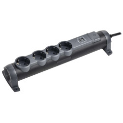 COMFORT Удлинитель У04K 4 места 2P+PE 1,5м 3х1,5мм2 16А USB A+C 20Вт черный IEK