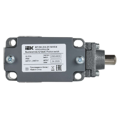 Выключатель путевой ВП 15К-21А-211-54 У2.8 толкатель мгновенного действия IEK Выключатель путевой ВП 15К-21А-211-54 У2.8 толкатель мгновенного действия IEK