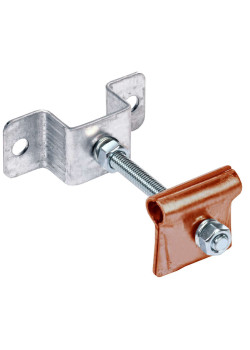 Держатель-зажим соединительный круглого проводника 6-12мм опорный L=100мм медь IEK