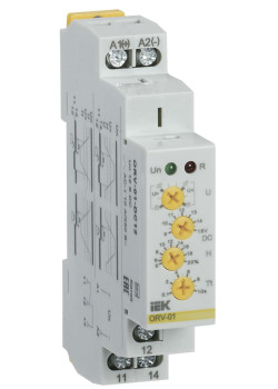 Реле контроля напряжения ORV с блокировкой однофазное 12В DC IEK