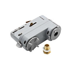 Электрический адаптер (шинопровод) серый LEDEL