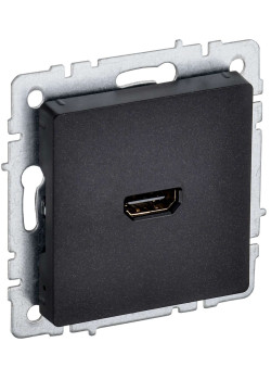 BRITE Розетка HDMI РHDMI-0-БрЧ черный IEK