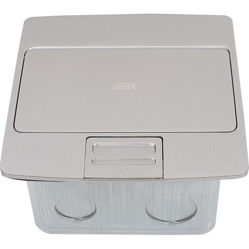 PRIMER Лючок с откидной крышкой неукомплектованный на 3 модуля IP42 нержавеющая сталь IEK PRIMER Лючок с откидной крышкой неукомплектованный на 3 модуля IP42 нержавеющая сталь IEK