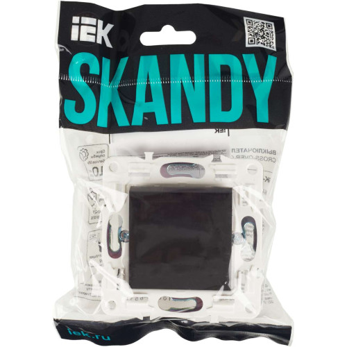 SKANDY Выключатель 1-клавишный перекрестный 10А SK-V03Bl черный IEK