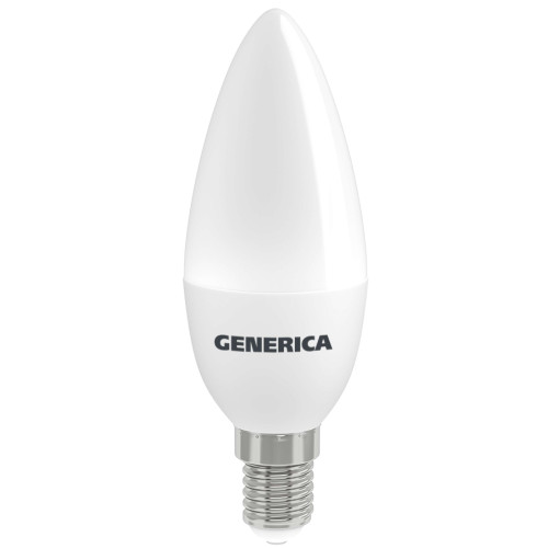 Лампа светодиодная C35 свеча 8Вт 230В 4000К E14 GENERICA