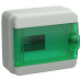 TEKFOR Корпус пластиковый КМПн-8 IP65 зеленая прозрачная дверь IEK