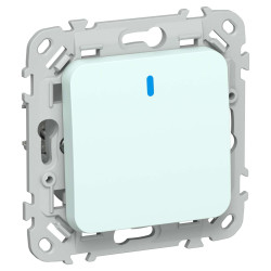 FLITE Выключатель 1-клавишный проходной с индикацией 10А ВС61-1-1-ФлХЛ холодный лед IEK