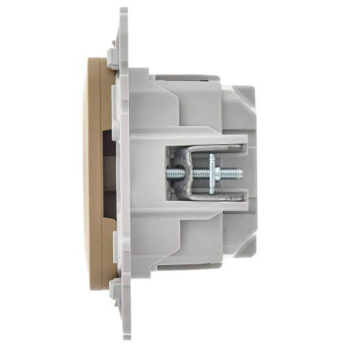 FLITE Розетка с заземлением без защитных шторок безвинтовое крепление 16А РС11-1-ФлХ хаки IEK