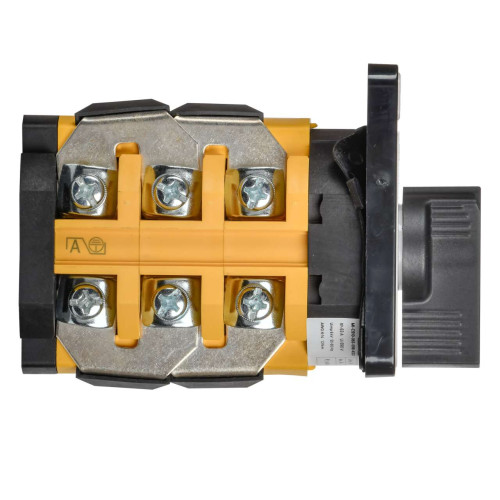 Переключатель кулачковый стандартная черная рукоятка 63А схема 98 MASTER IEK Переключатель кулачковый стандартная черная рукоятка 63А схема 98 MASTER IEK