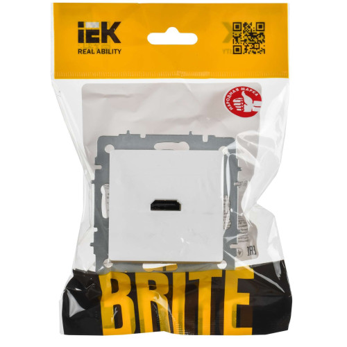BRITE Розетка HDMI РHDMI-0-БрАБ арктический белый IEK
