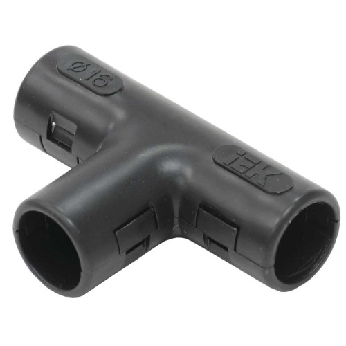 Тройник открывающийся TI20G черный (5шт/компл) IEK