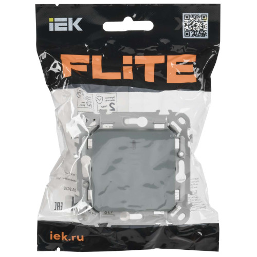 FLITE Выключатель 1-клавишный с индикацией 10А ВС11-1-1-ФлС серый IEK