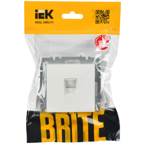 BRITE Розетка телефонная RJ11 РТ10-БрБ белый IEK
