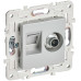SKANDY Розетка двойная TV+RJ45 кат.6 SK-A15S серебряный IEK