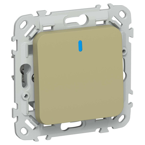 FLITE Выключатель 1-клавишный проходной с индикацией 10А ВС61-1-1-ФлО оливковый IEK