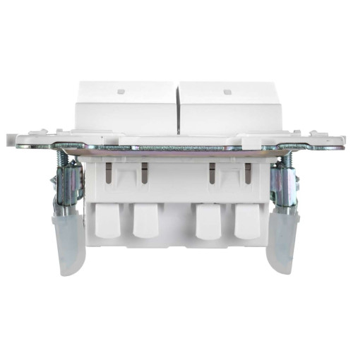 SKANDY Выключатель 2-клавишный проходной с индикацией 10А SK-V10W арктический белый IEK