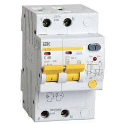 KARAT Дифференциальный автомат АД12M 2P C40 30мА тип A IEK