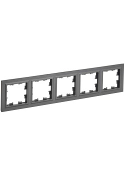 BRITE Рамка 5-местная РУ-5-БрГ графит IEK