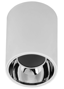 Светильник 4111 накладной потолочный под лампу GU10 белый/хром пластик IEK