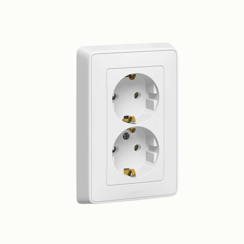 Cariva DIY Розетка 2x2К+З, нем. Стандарт, бел