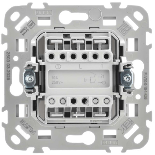 FLITE Выключатель 2-клавишный 10А ВС12-1-0-ФлЖ жемчуг IEK