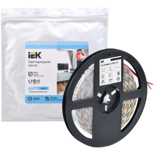 Лента светодиодная 5м LSR-2835W60-4,8-IP65-12В IEK
