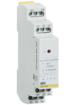 Реле промежуточное модульное OIR 3 контакта 8А 12В AC/DC IEK