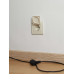 BRITE Розетка 1-местная с заземлением с защитными шторками и крышкой 16А IP44 РСбш10-3-44-БрКр бежевый IEK