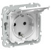 FLITE Розетка с заземлением с защитными шторками и крышкой 16А IP44 РСшкр11-0-44-ФлБ белый IEK