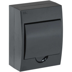 KREPTA 3 Корпус пластиковый ЩРН-П-6 IP41 черная дверь черный IEK