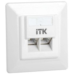ITK Внутренняя информационная розетка RJ45 кат.5E FTP 2 порта