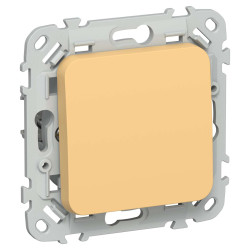 FLITE Выключатель 1-клавишный перекрестный 10А ВС71-1-0-ФлЗ золотарник IEK