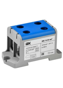 Клемма вводная силовая КВС 16-95мм2 2х-рядная синяя IEK