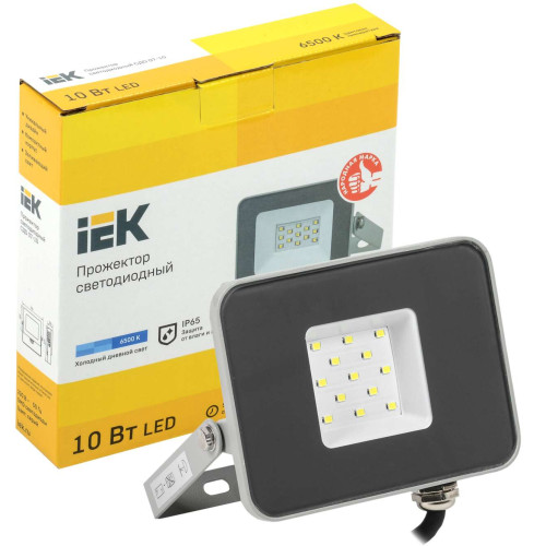 Прожектор светодиодный СДО 07-10 IP65 серый IEK