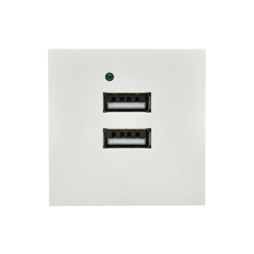 PRIMER РКЮ-23-40-П Розетка USB A+A 5В 4,2А (2 модуля) белая IEK