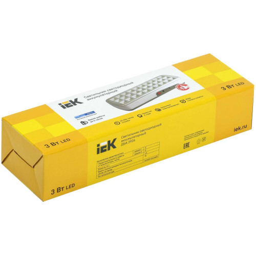 Светильник светодиодный аккумуляторный ДБА 3926 3-5ч 3Вт IEK