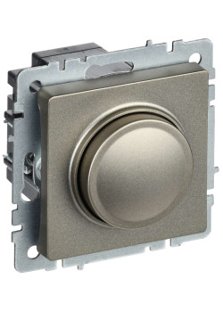 BRITE Светорегулятор поворотно-нажимной 600Вт СС10-1-0-БрШ шампань IEK