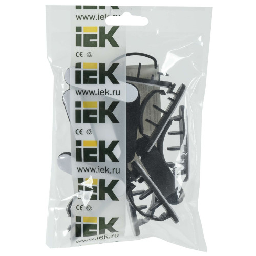 Клипса самоклеящаяся КС-3 черная (12шт) IEK