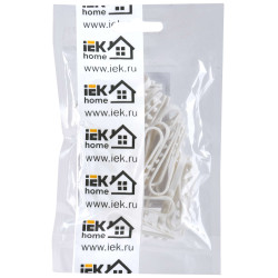 Дюбель хомут 5-10мм нейлон белый (25шт) IEK серия Home