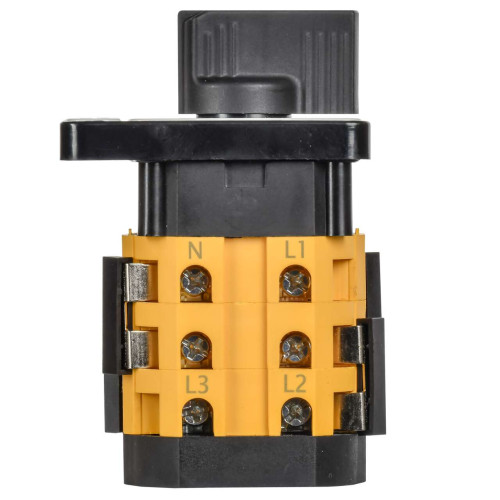 Переключатель кулачковый стандартная черная рукоятка 16А схема 66 MASTER IEK Переключатель кулачковый стандартная черная рукоятка 16А схема 66 MASTER IEK