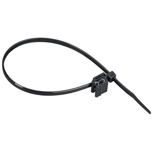 Хомут P6.6 с креплением на кромку чёрный 4,8х280мм IEK